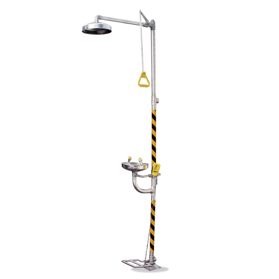 DUCHA LAVAOJOS INOX 316 CON PEDAL BD-550 – Hidroca Panamá