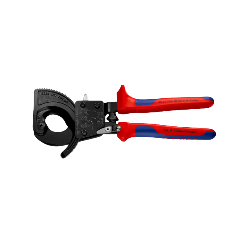 CORTADORA DE CABLE TIPO RACHET PARA COBRE Y ALUMINIO, CAPACIDAD HASTA 500 MCM