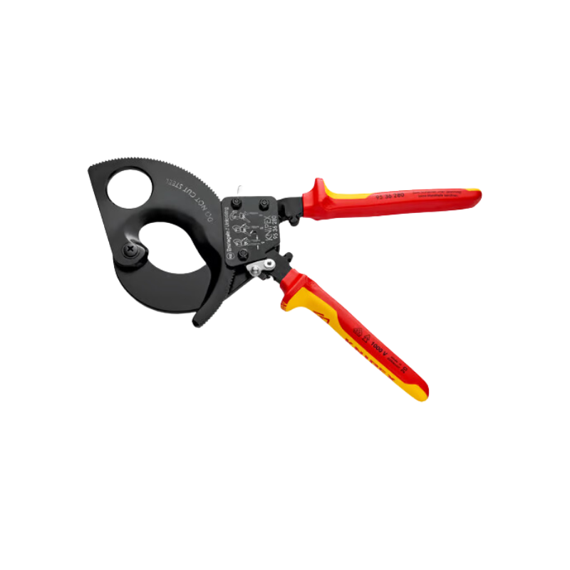 CORTADORA DE CABLE TIPO RACHET PARA COBRE Y ALUMINIO CAPACIDAD HASTA 750 MCM 1000V