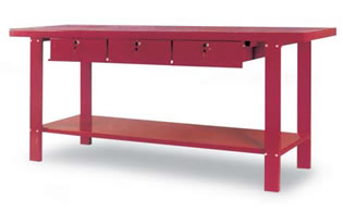 MESA DE TRABAJO DE METAL CON 3 GAVETAS