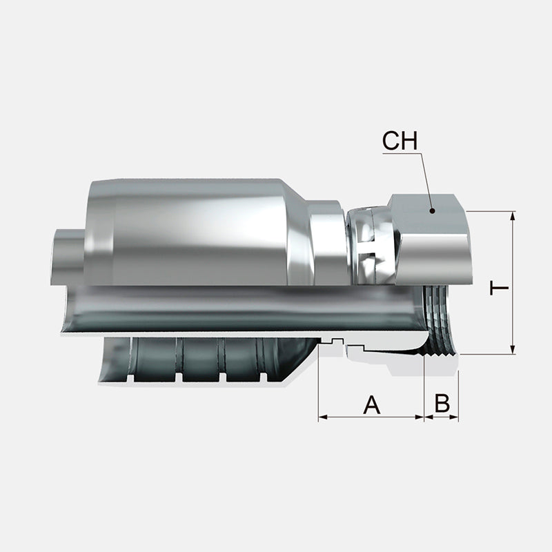 HEMBRA GIRATORIA RECTA BSP CONO 60