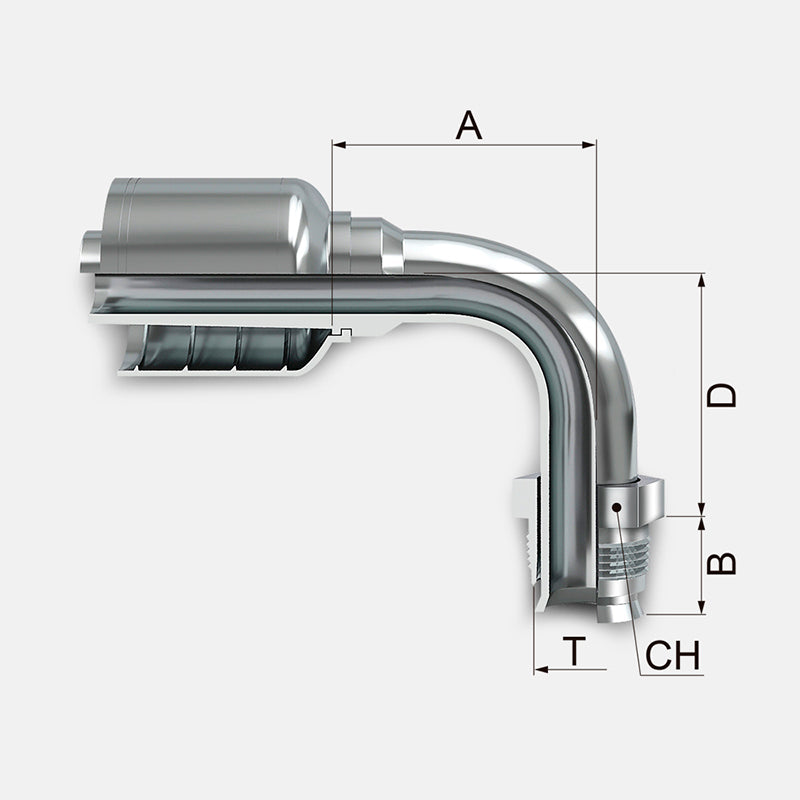 MACHO GIRATORIO SAE CON FLARE INVERTIDO-CODO A 90