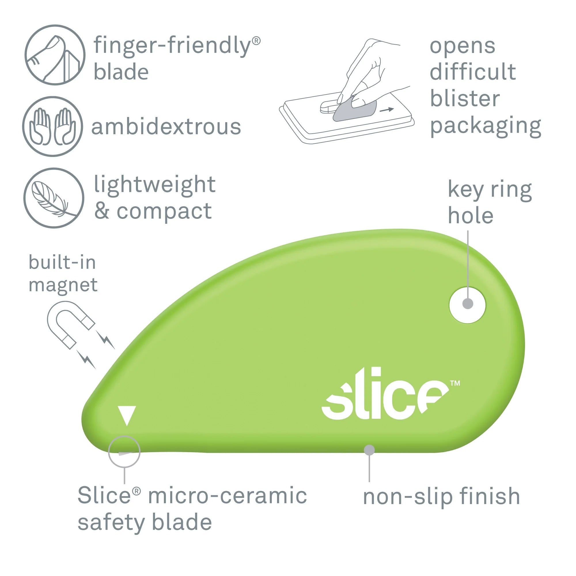 MINI CUCHILLA TIPO LLAVERO CON IMAN SLICE