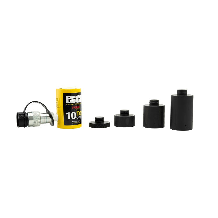 KIT DE CILINDRO HIDRAULICO DE 10 TONELADAS C/ EXTENSORES DE ALTURA