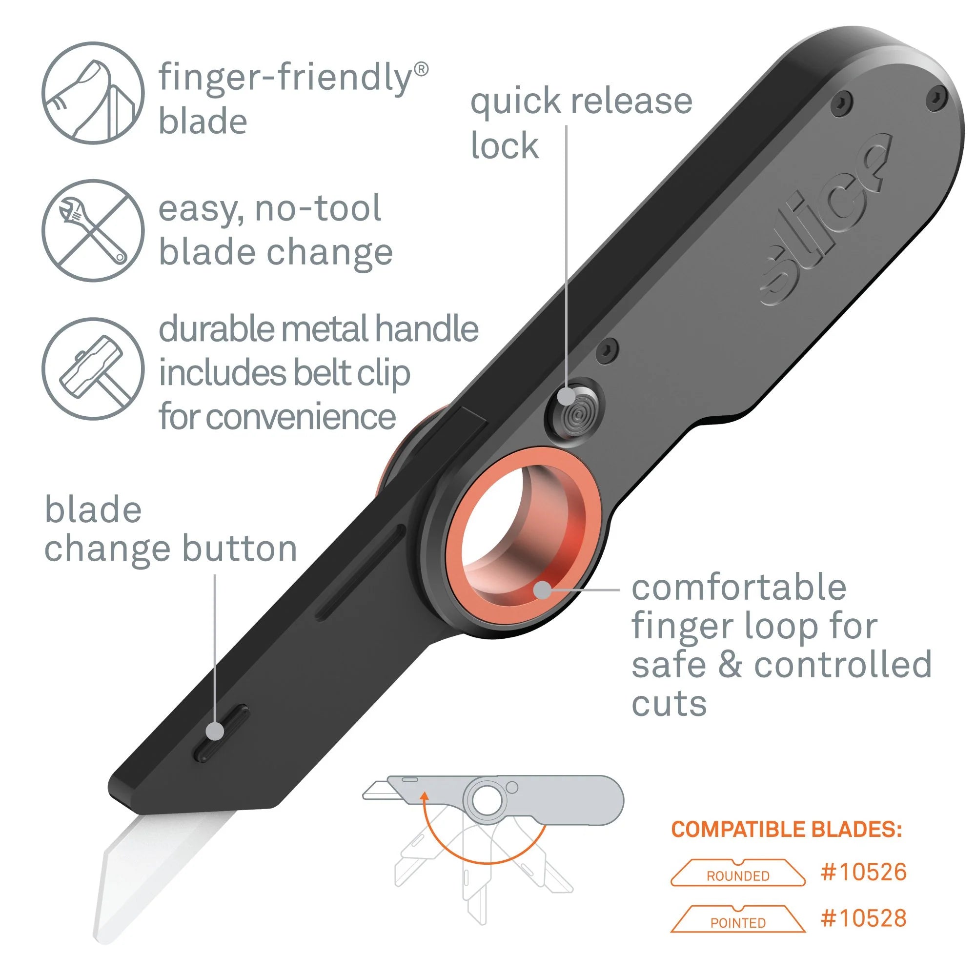 CUCHILLA PLEGABLE TIPO NAVAJA UTILITARIO SLICE