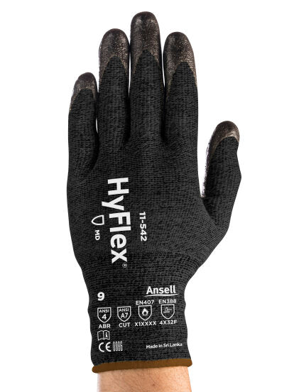 GUANTE HYFLEX CON RECUBRIMIENTO DE NITRILO RESISTENTE AL CORTE NIVEL 7