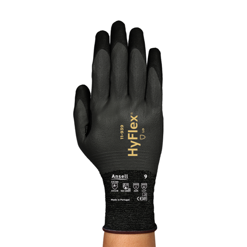 GUANTES HYFLEX 11-939 TOTALMENTE RECUBIERTO CON  ESPUMA DE NITRILO (PAR)
