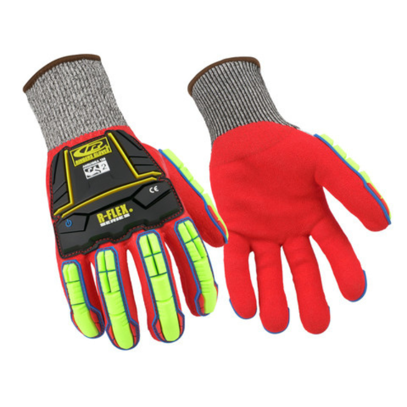 GUANTES RINGERS R068 ANTI IMPACTOS RESISTENTE A CORTES CON PALMA Y DORSO RECUBIERTOS