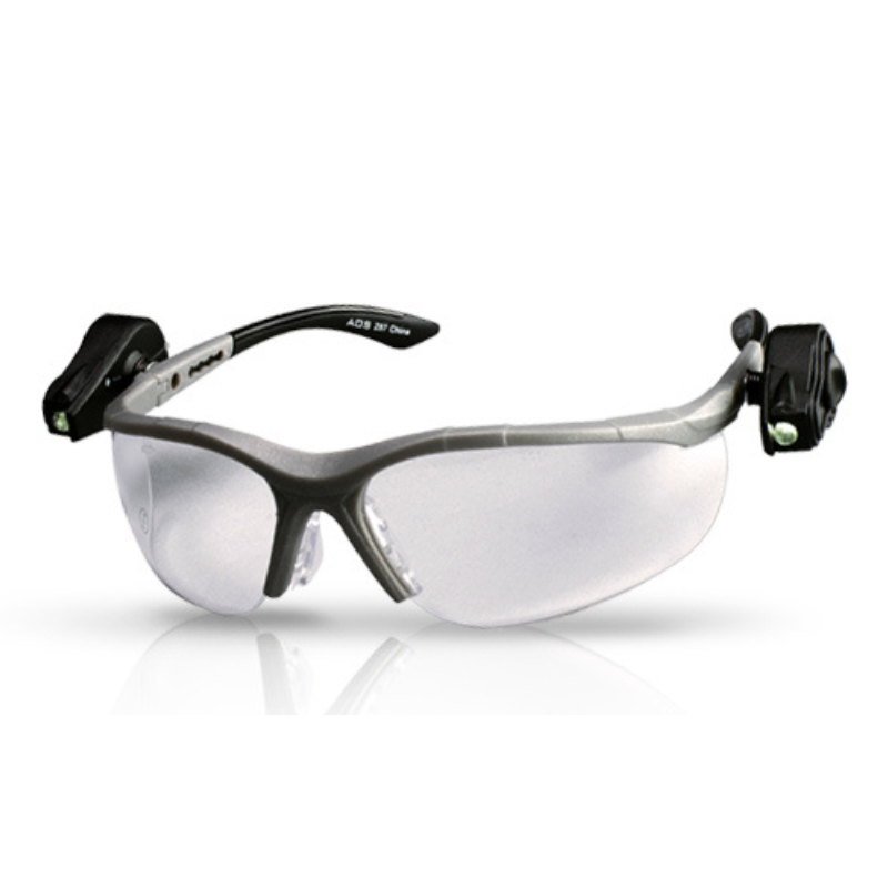 LENTES DE SEGURIDAD CLAROS ANTI-FOG CON LUCES TIPO LED LIGHT VISION