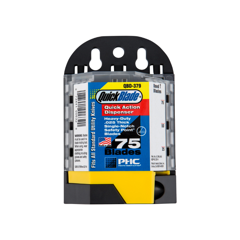 DISPENSADOR DE HOJAS DE CUCHILLAS CON PUNTA DE SEGURIDAD (75 HOJAS) PHC