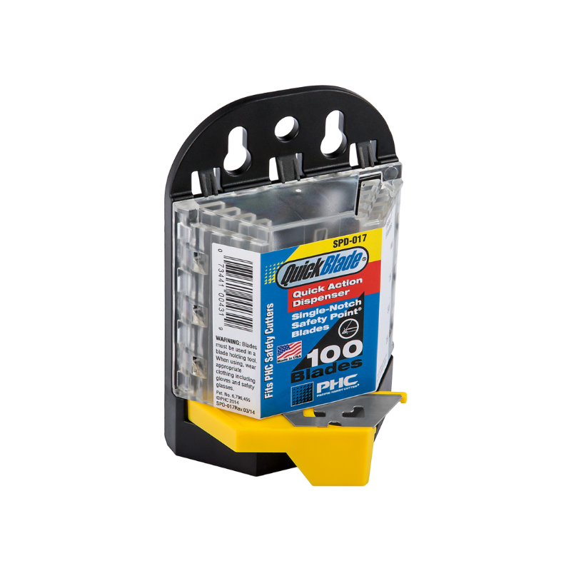 DISPENSADOR DE HOJAS DE CUCHILLAS CON PUNTA DE SEGURIDAD (100 HOJAS) PHC