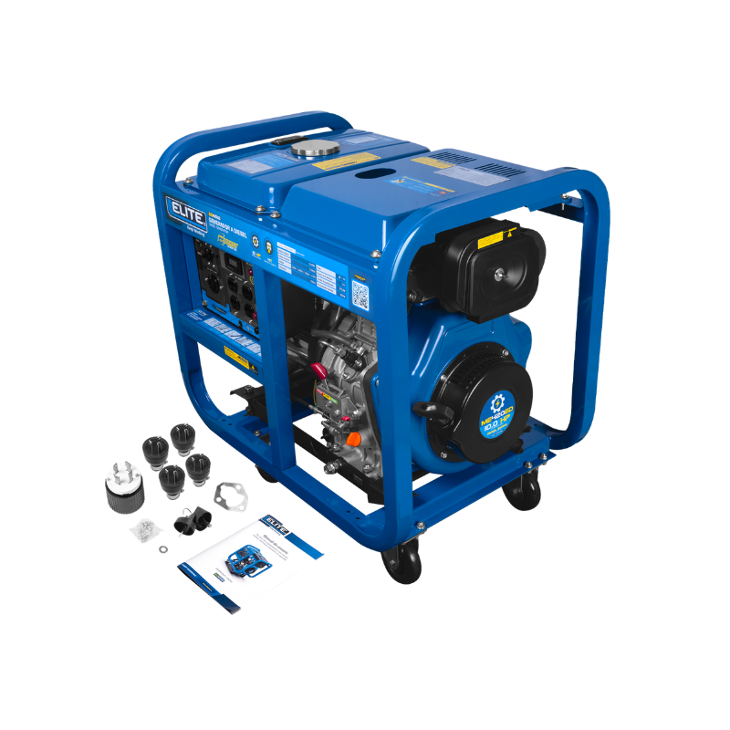 GENERADOR A DIESEL, 6000W, 120/240V, ENC MANUAL Y ELECTRICO