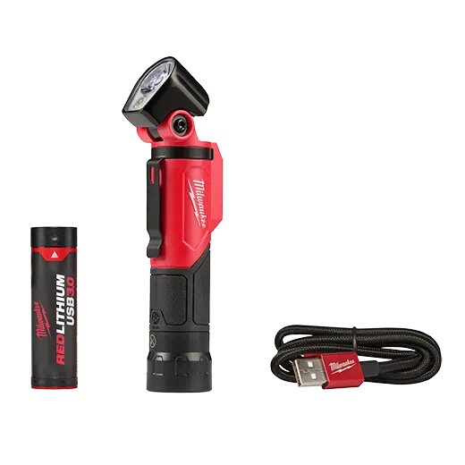 LAMPARA LED TIPO FLASHLIGHT CABEZA ARTICULADA, 500 LUMENS, RECARGABLE POR USB