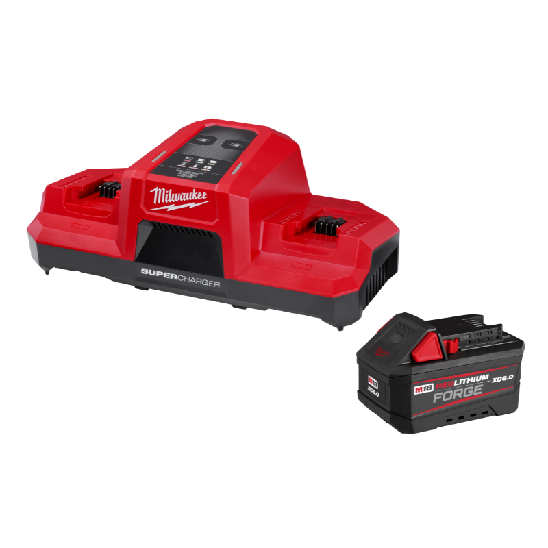 KIT DE SUPER CARGADOR CARGADOR DUAL Y BATERIA XC6.0 AMPERIOS FORGE