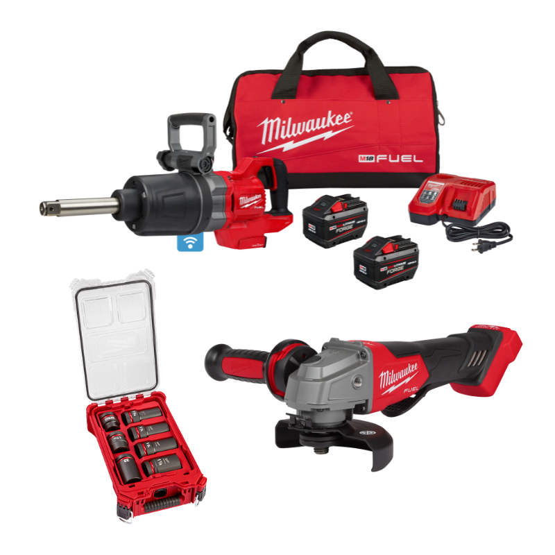 KIT LLAVE IMPACTO 1" + SET DE DADOS + ESMERIL