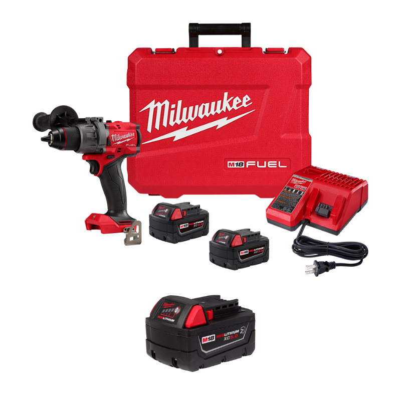 COMBO KIT TALADRO MARTILLO 1/2" M18 FUEL EN KIT + BATERIA XC5.0