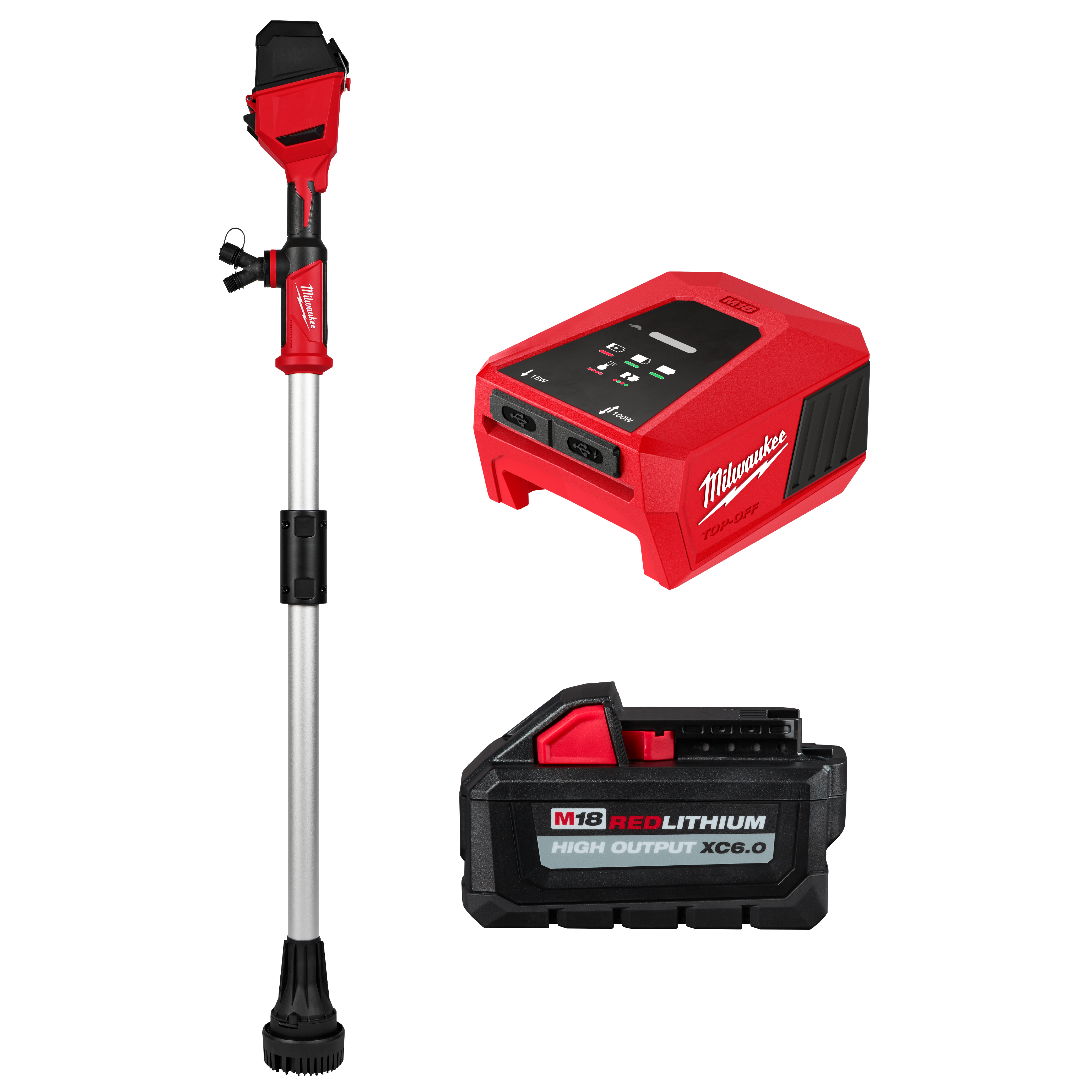 BOMBA DE TRANSFERENCIA M18™ BRUSHLESS + BATERÍA M18™ 6.0 AH + CARGADOR TOP-OFF™