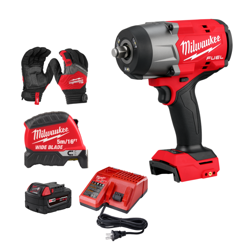LLAVE IMPACTO 1/2" + BATERIA FORGE 8.0 + CARGADOR + COOLER + GUANTES + CINTA METRICA
