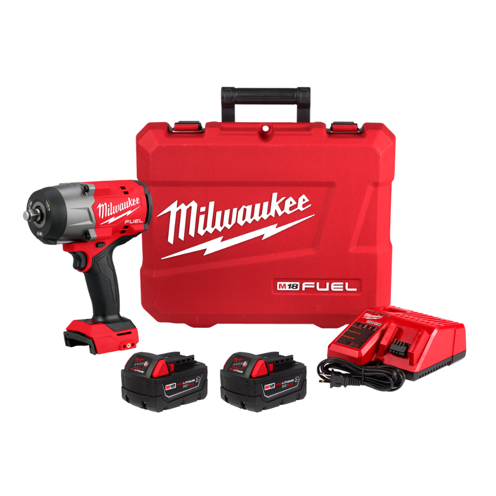 LLAVE DE IMPACTO INALAMBRICA DE 1/2" M18 FUEL EN KIT C/2 BATERIAS Y CARGADOR