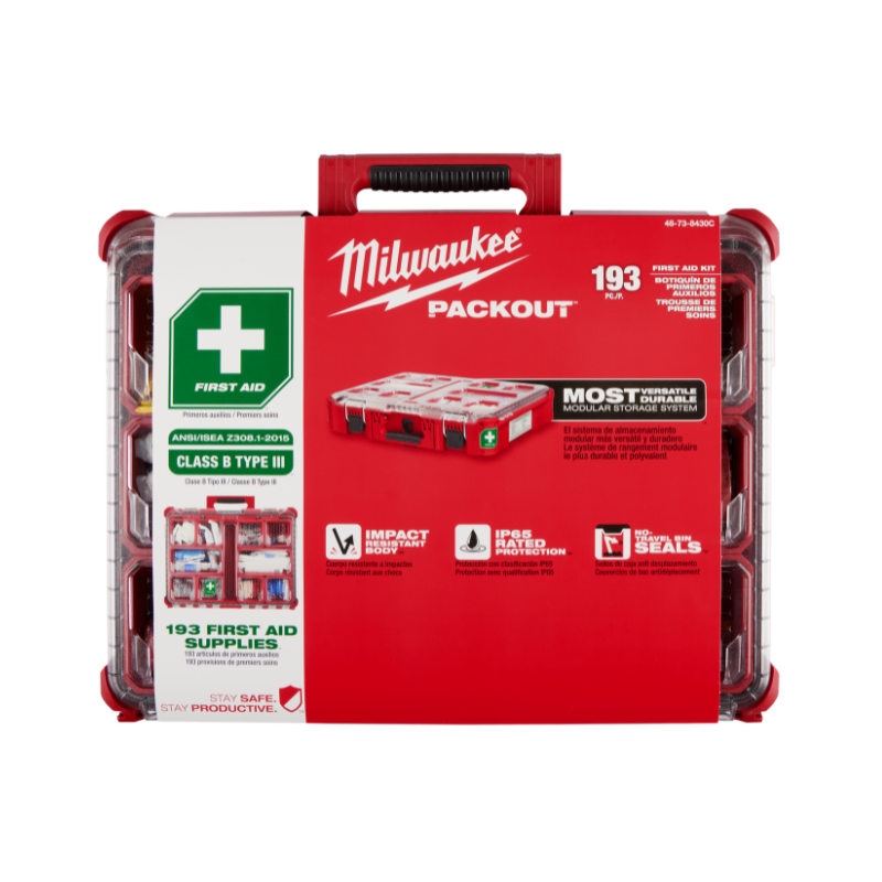 KIT DE PRIMEROS AUXILIOS PACKOUT CLASE B TIPO III, 193 PIEZAS