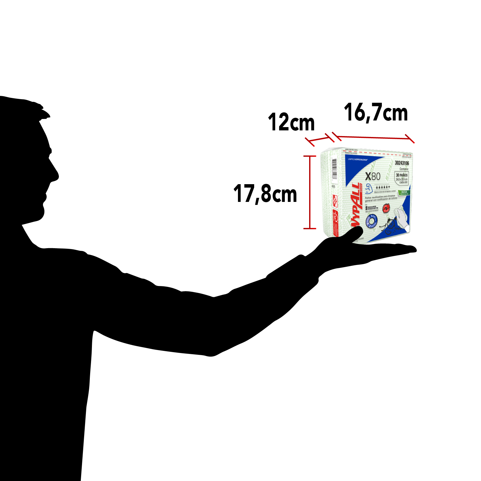 PAÑO IND WYPALL X-80 FD VERD 1X30