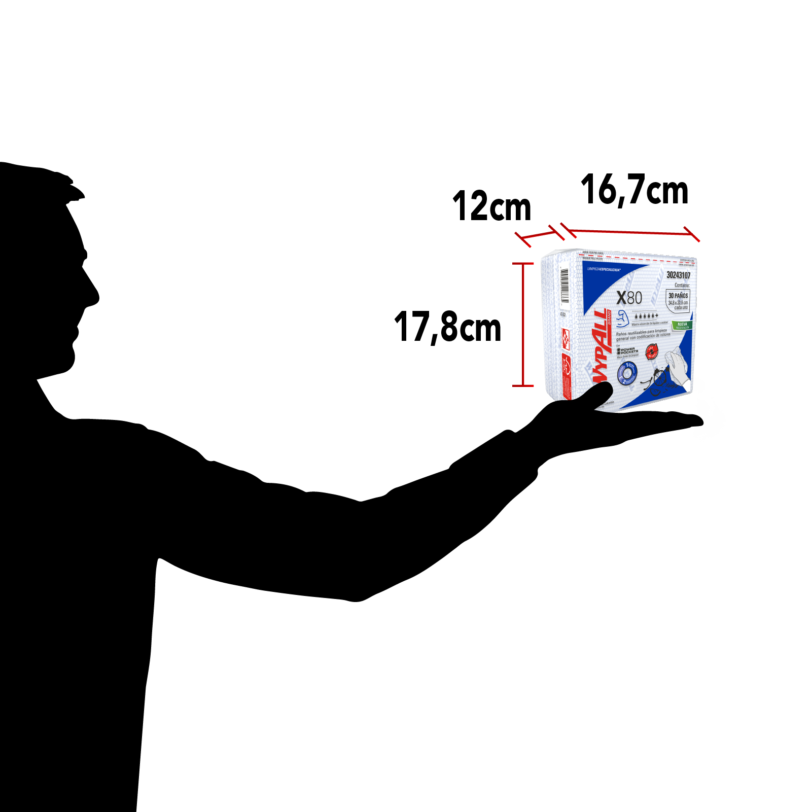 PAÑO INDUSTRIAL WYPALL X-80 FD AZUL 1X30 VF