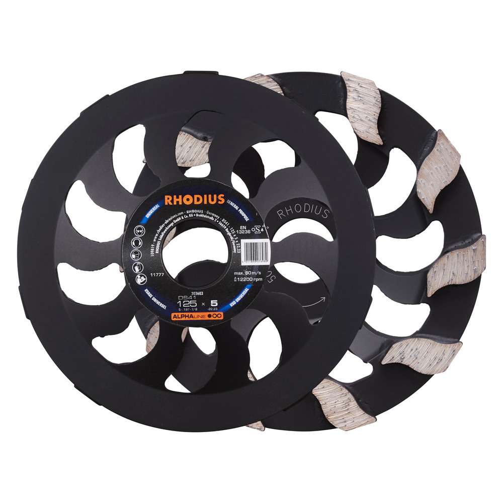 DISCO COPA DIAMANTADO DESBASTE CONCRETO 5" (5.0 X 7.0) 7/8 DS41 ALPHA (1 FILA)