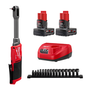 COMBO RATCHET DE ALCANCE EXTENDIDO M12 CON 13 DADOS + CARGADOR + 2 BATERIAS XC3.0