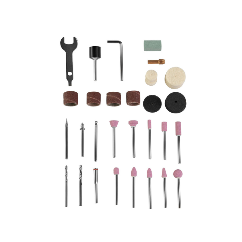 JUEGO DE MINI AMOLADORA KIT DE HERRAMIENTAS ROTATIVAS 130W