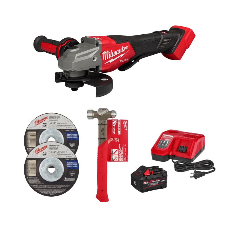 ESMERIL + BATERIA FORGE 8.0 + CARGADOR RAPIDO + 2 DISCOS + MARTILLO