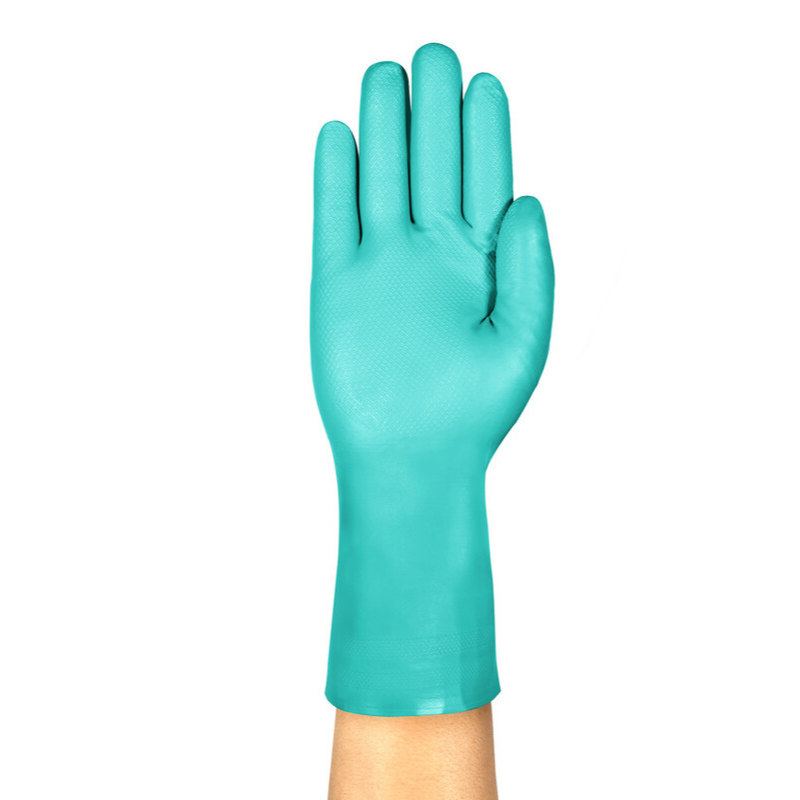 GUANTE DE NITRILO ALPHATEC SIN SOPORTE DE 13“ (PAR)