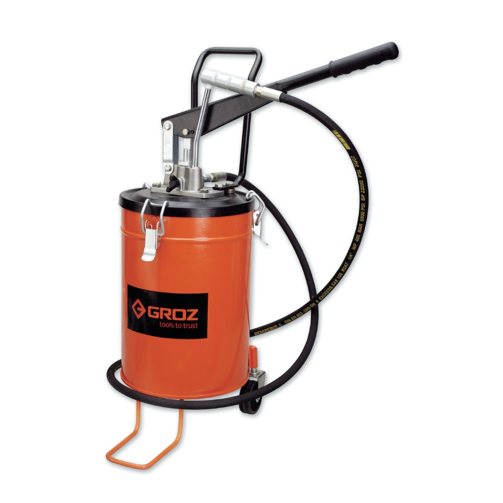ENGRASADORA MANUAL 10KG CON TANQUE Y RUEDAS