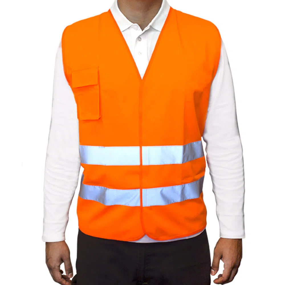 CHALECO REFLECTIVO NARANJA 2 CINTAS