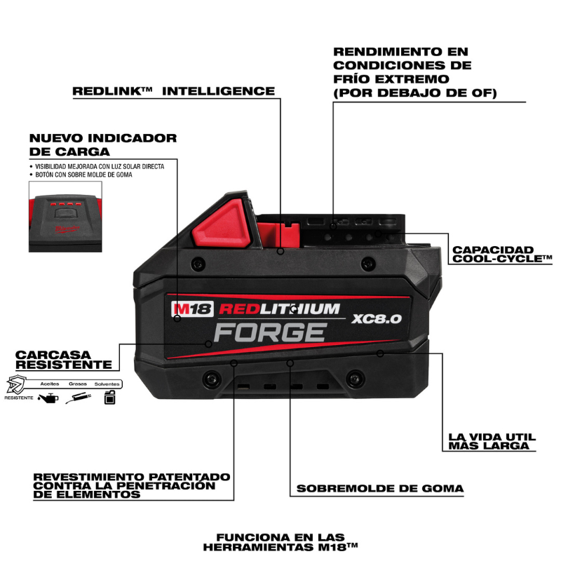 BATERIA M18™ REDLITHIUM™ FORGE™ XC8.0