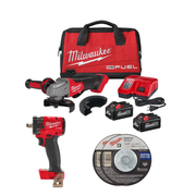 COMBO ESMERIL DE 5" M18 + LLAVE DE IMPACTO + 2 DISCOS