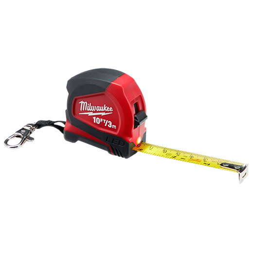 CINTA METRICA DE 3M/10' ESTILO LLAVERO CON LUZ LED