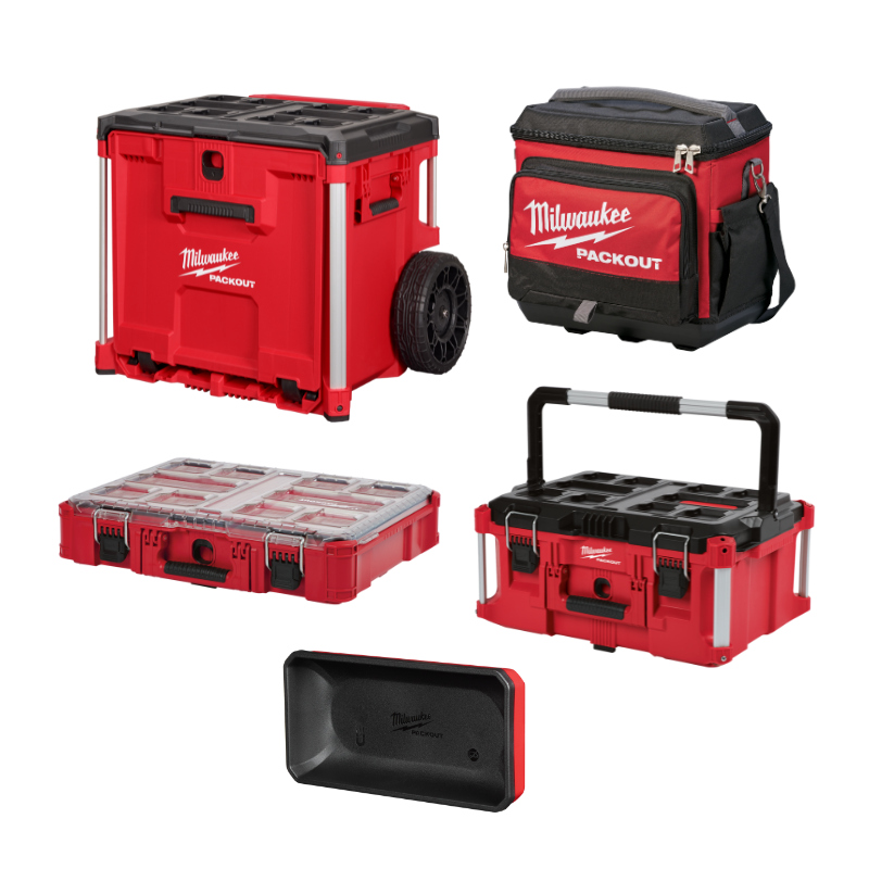 COMBO PACKOUT CAJA CON RUEDAS TIPO CAJON + CAJA GRANDE + ORGANIZADOR + COOLER +  BANDEJA MAGNETICA