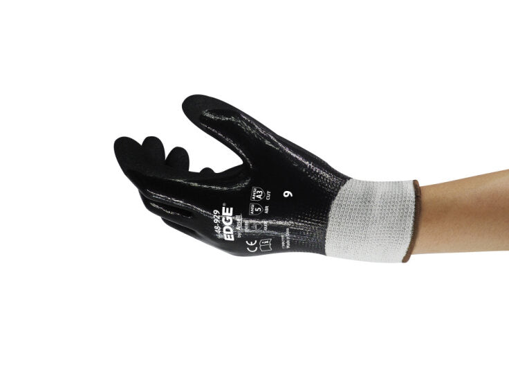 GUANTES EDGE 48-929 CON DORSO DE NITRILO Y RECUBRIMIENTO DE NITRILO RUGOSOEN PALMA