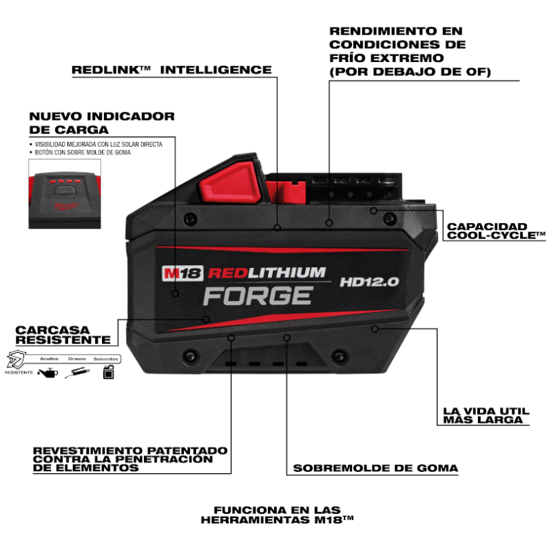 Batería M18™ REDLITHIUM™ FORGE™ HD12.0