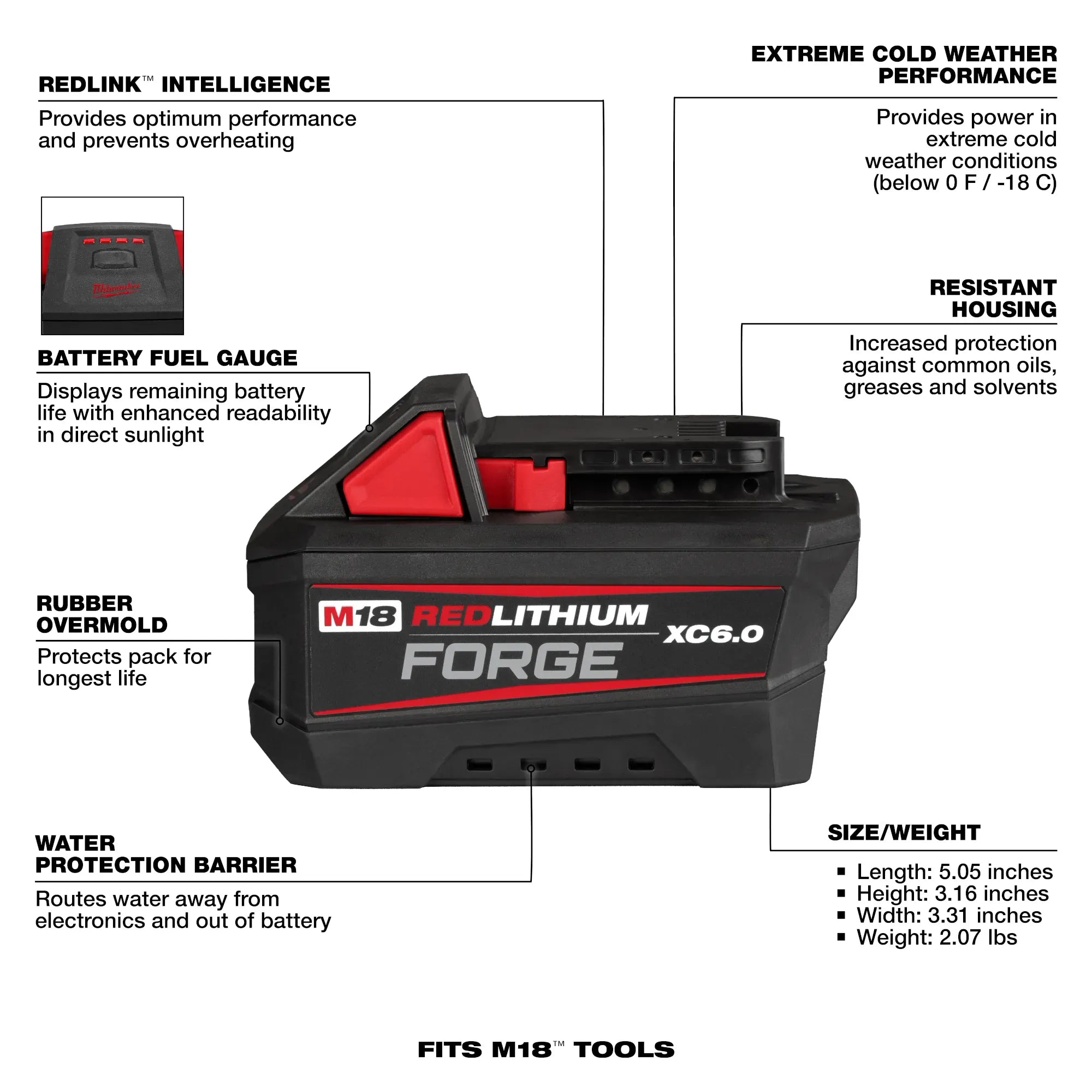 BATERIA M18™ REDLITHIUM™ FORGE™ XC 6.0 AMPERIOS