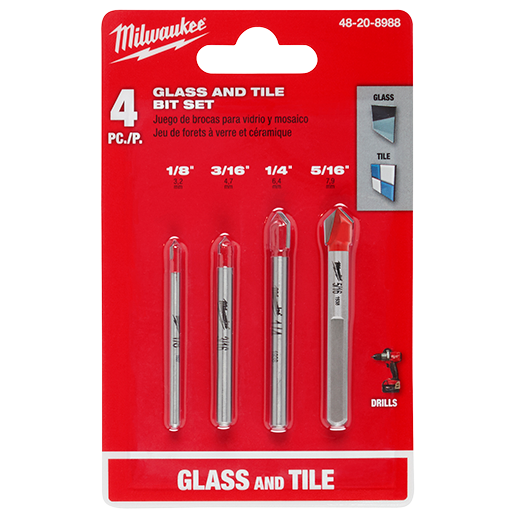 SET DE BROCAS PARA VIDRIO Y PORCELANA DE 4 PIEZAS