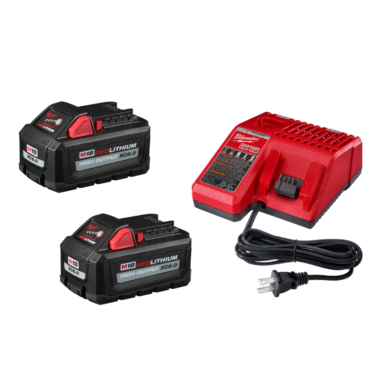 COMBO INFLADOR DE LLANTAS M18 + KIT DE CARGADOR Y 2 BATERIAS XC 6.0