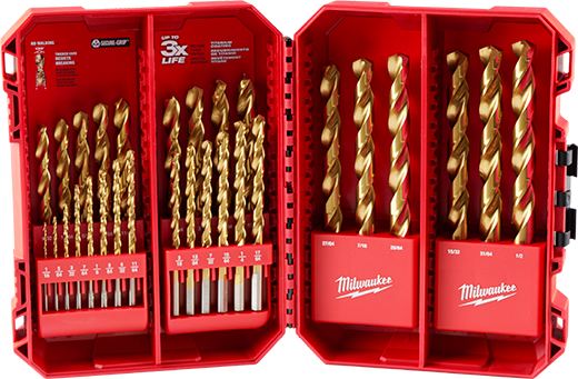 JUEGO DE BROCAS HSS TITANIO THUNDERBOLT® 1/16 A 1/2 (29 PZS)