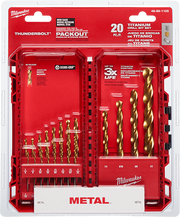 JUEGO DE BROCAS HSS TITANIO THUNDERBOLT® 1/16 A 1/2 (20 PZS)