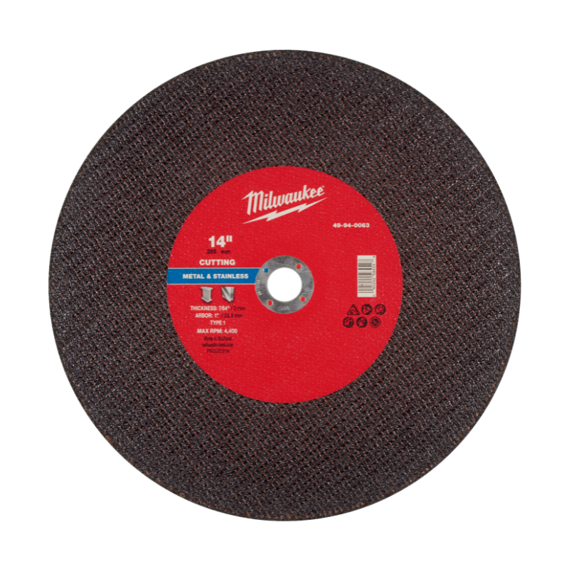 DISCO DE CORTE PARA METAL 14" X 7/64" X 1" - TIPO 1