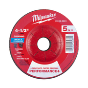 DISCO DE DESBASTE PARA METAL PERFORMANCE+ (5 PK) 4-1/2" X 1/4" X 7/8" - TIPO 27