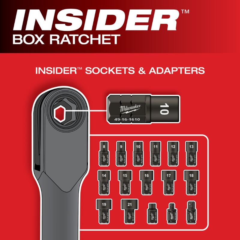 RATCHET DE CUADRANTE ADAPTABLE DE ALCANCE EXTENDIDO M12 FUEL (HERRAMIENTA SOLA)