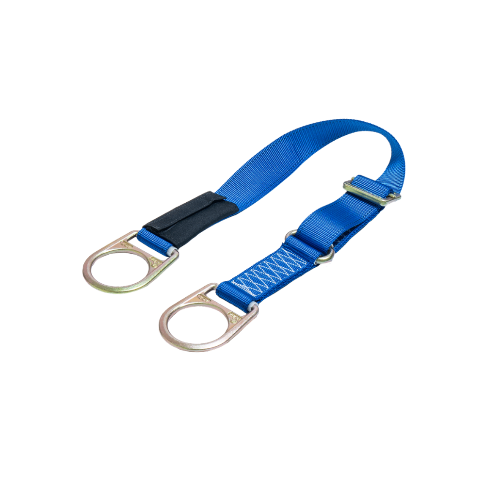 ANCLAJE PORTÁTIL DE 2 ARGOLLAS EN REATA POLIÉSTER DE 45 MM DE LONGITUD GRADUABLE. MEDIDA 90 CMS