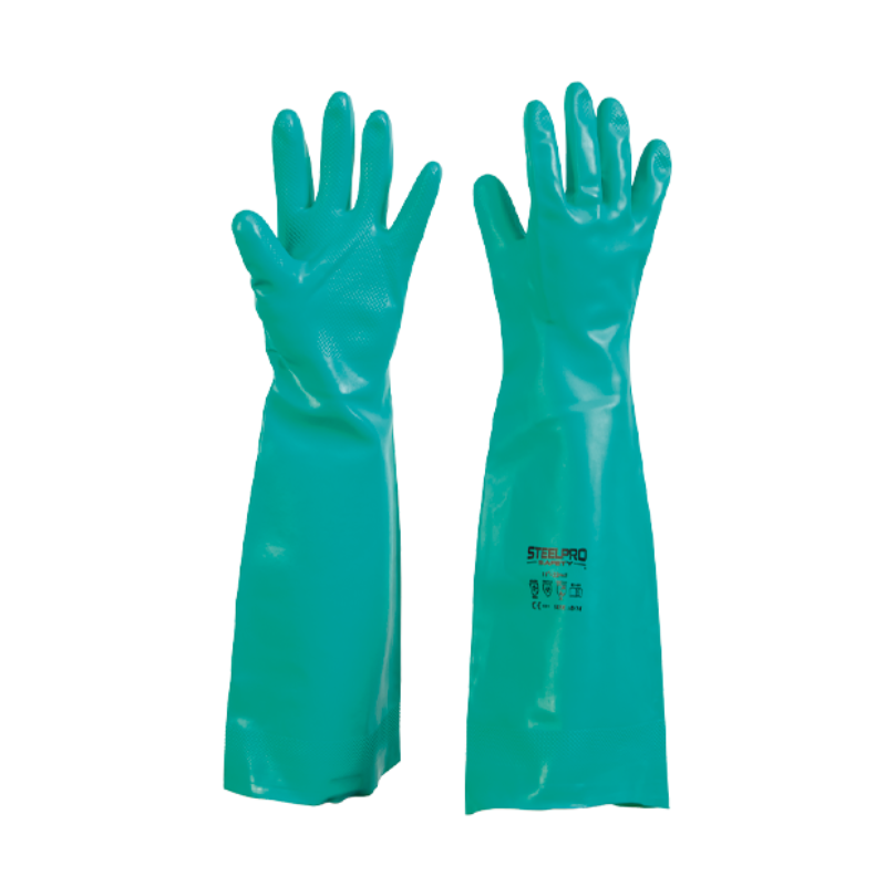 GUANTE DE NITRILO 'NITRILSAFE' VERDE 18 (PAR)