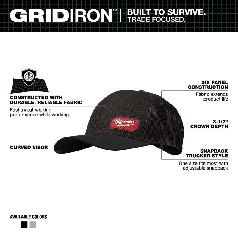 GORRA NEGRA GRIDIRON SNAPBACK